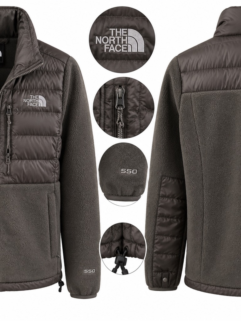 The North Face Women’s 550 Fill Down Polartec Recycled Hybrid Fleece Jacket